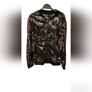 Sequin bomber jacket